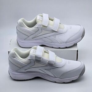 Reebok Work N Cushion 4.0 KC Women 9 Wide White Walking Shoes FU7364 Hook Loop